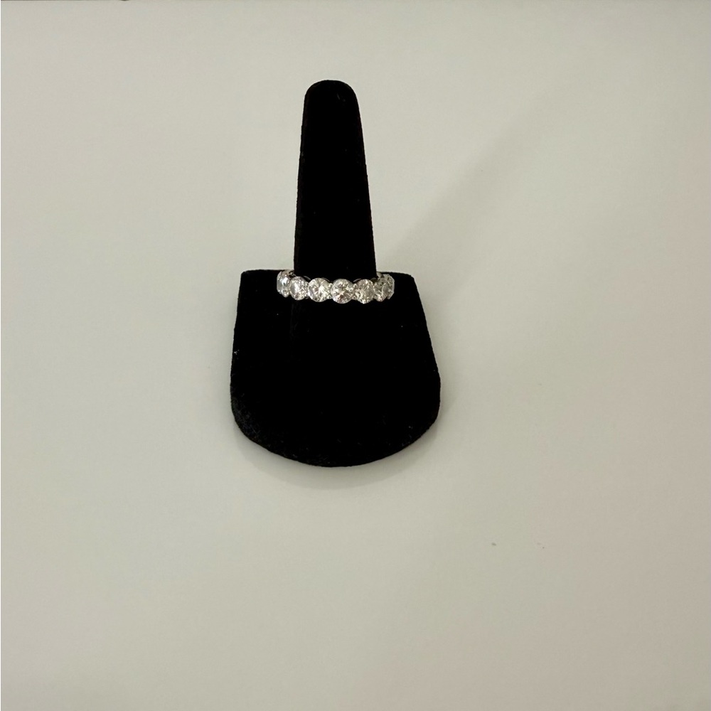 Platinum 5.14ctw Lab Grown Diamond Eternity Band